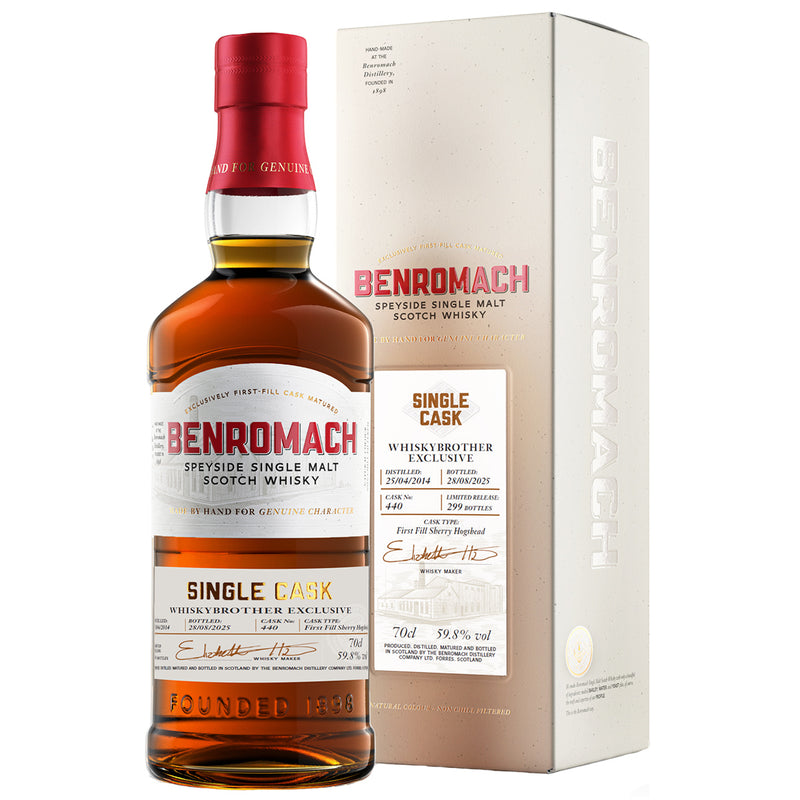Benromach 2014 Single Cask Exclusive Speyside Single Malt Scotch Whisky with Box