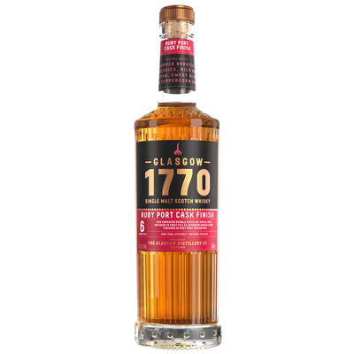Glasgow 1770 6 Year Old Ruby Port Cask Finish Lowland Single Malt Scotch Whisky