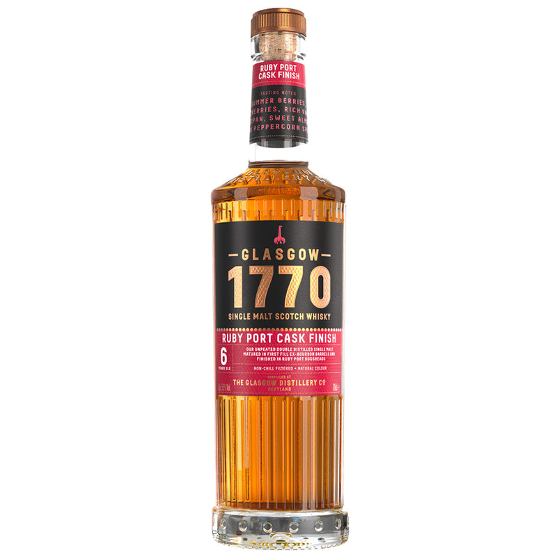 Glasgow 1770 6 Year Old Ruby Port Cask Finish Lowland Single Malt Scotch Whisky