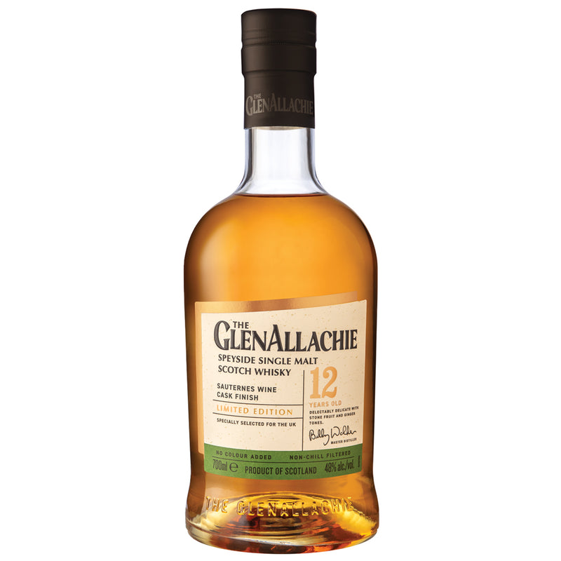GlenAllachie 12 Year Old Sauternes Cask Finish Speyside Single Malt Scotch Whisky