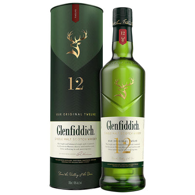 Glenfiddich 12 Year Old Speyside Single Malt Scotch Whisky with Box