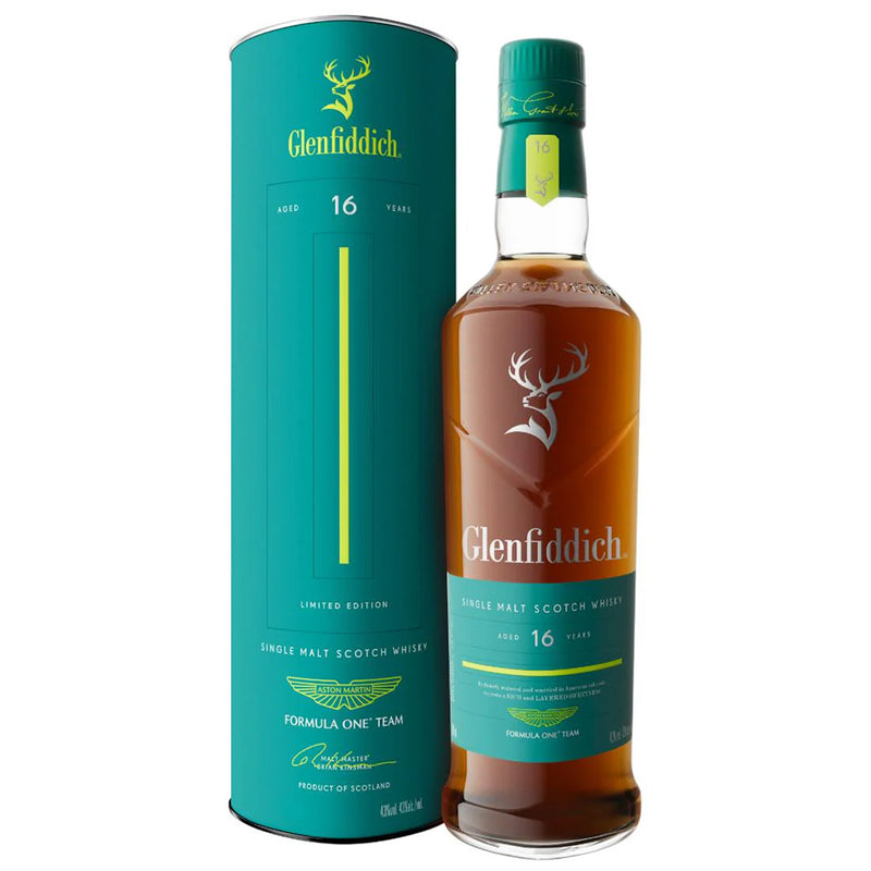Glenfiddich 16 Year Old Aston Martin Limited Edition Scotch Whisky with Tube
